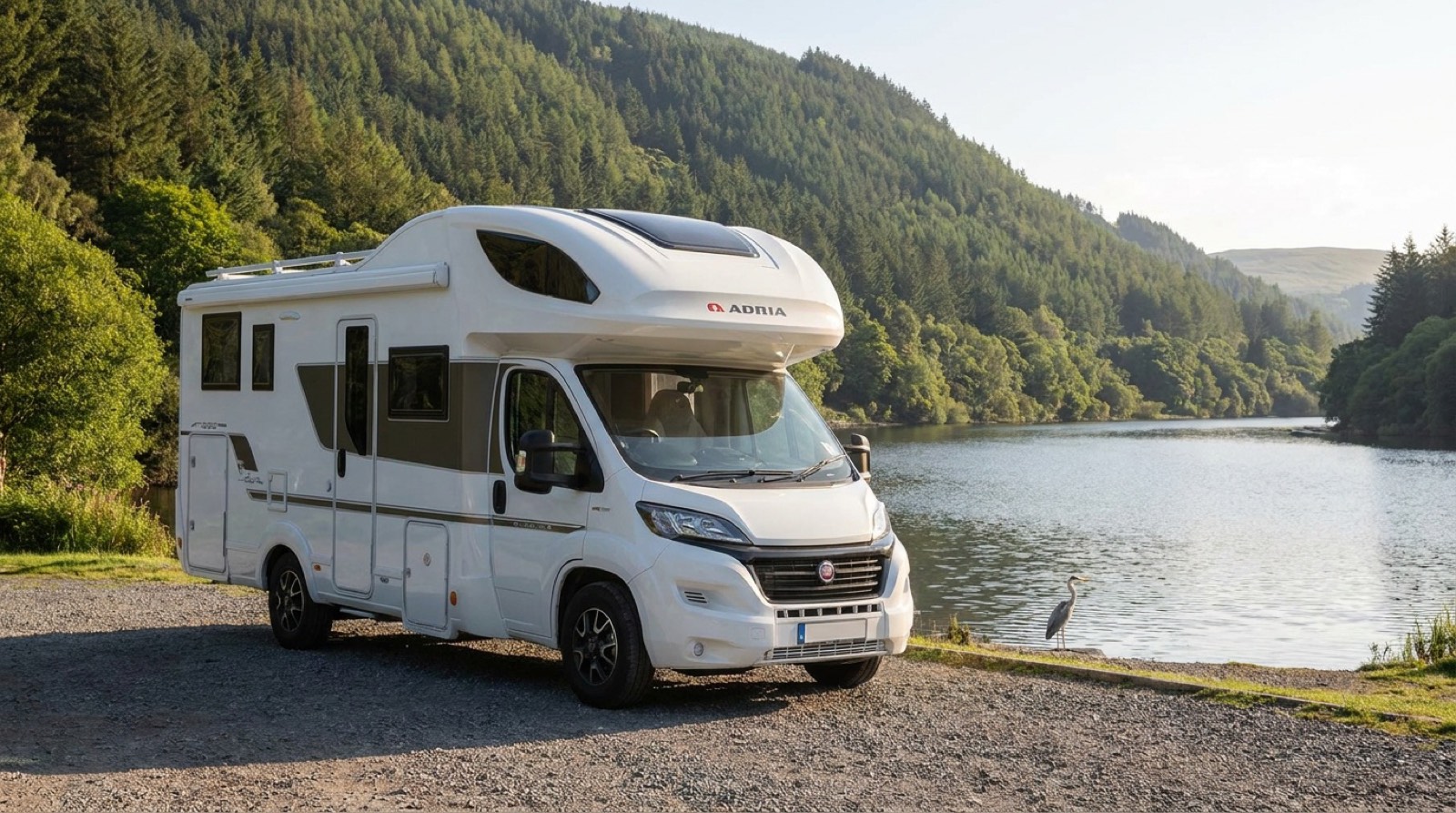 Why Knott Hire motorhome at Dare Valley Country Park, Aberdare