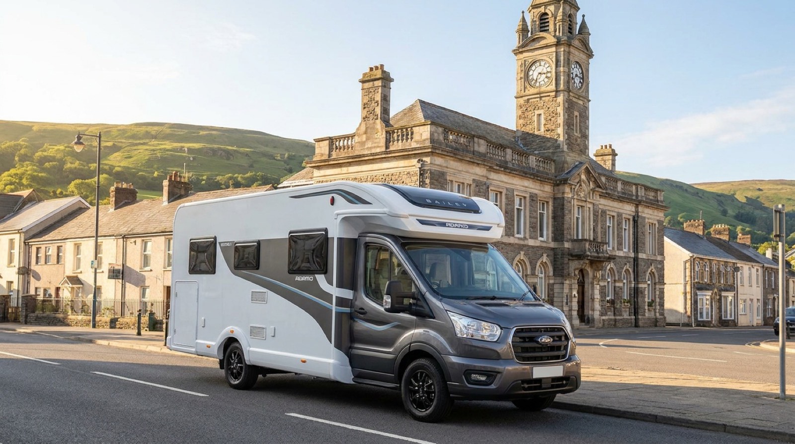 Why Knott Hire motorhome at Maesteg Town Hall