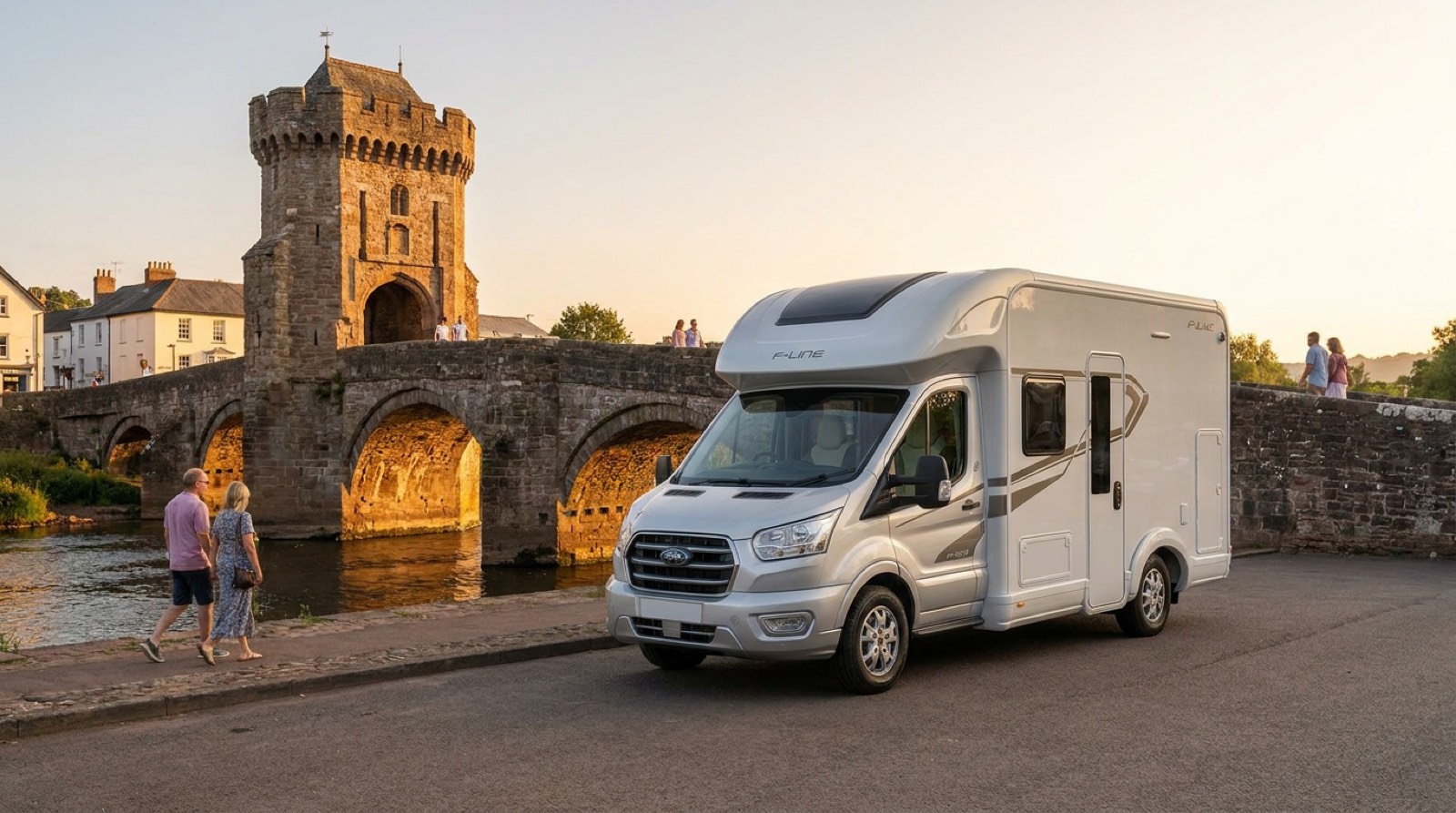 Why Knott Hire motorhome at Monnow Bridge, Monmouth